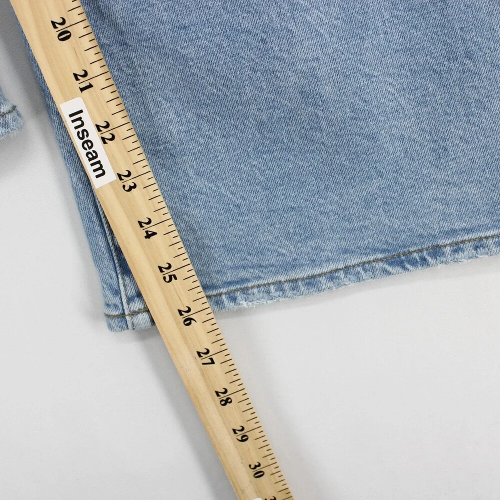 J. Crew Curvy Slim-wide Jeans Womens 33 Blue High Rise Wide Leg Stretch